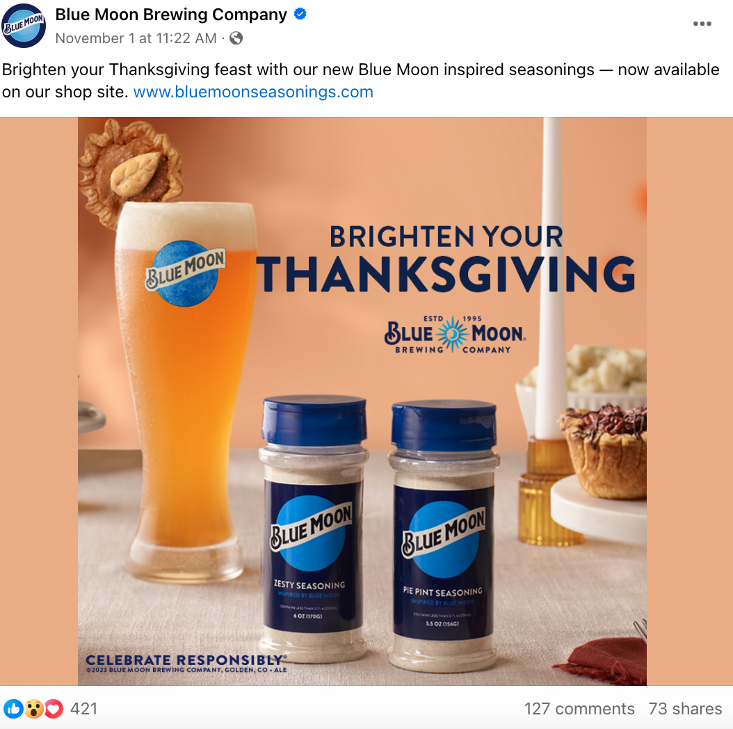 Brighten your Thanksgiving feast with our new Blue Moon inspired seasonings — now available on our shop site
